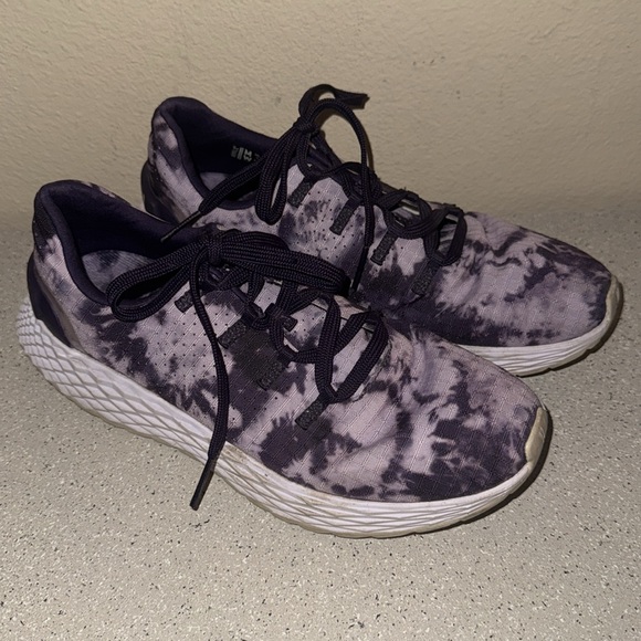 NOBULL Wisteria Tie Dye Ripstop‎ Purple and White Running Shoes 7/8.5 - Picture 1 of 9